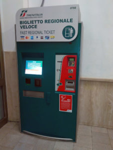 train ticket kiosk italiabound.com travel blog Italy